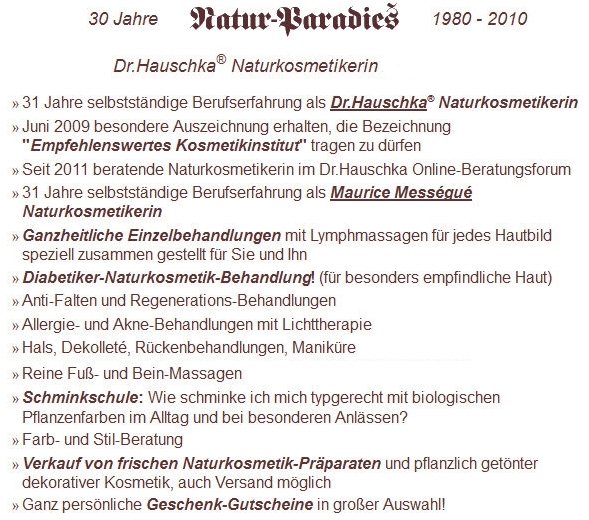 Naturkosmetik an der Mhle